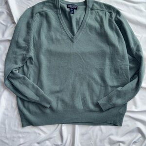Lands' End Men's Sage V-Neck Sweater
